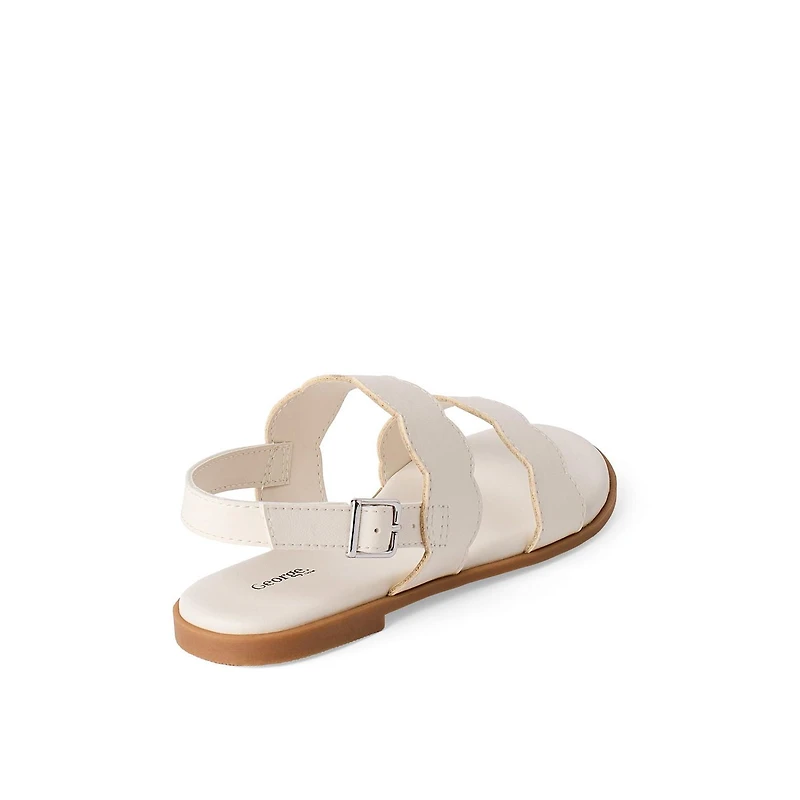George Girls' Scalloped Sandals