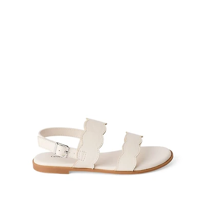George Girls' Scalloped Sandals