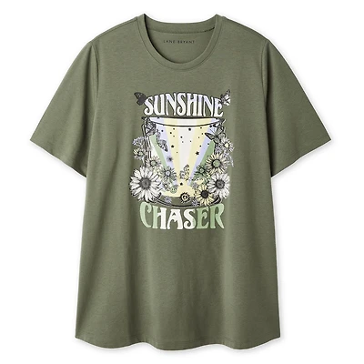 Lane Bryant Women's Plus Crew-Neck T-Shirt