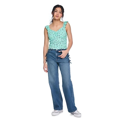 My Sister's Closet Girls' Wide Leg Bow Jean