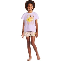 Pokemon Girls' Two Piece Retro T-Shirt Set