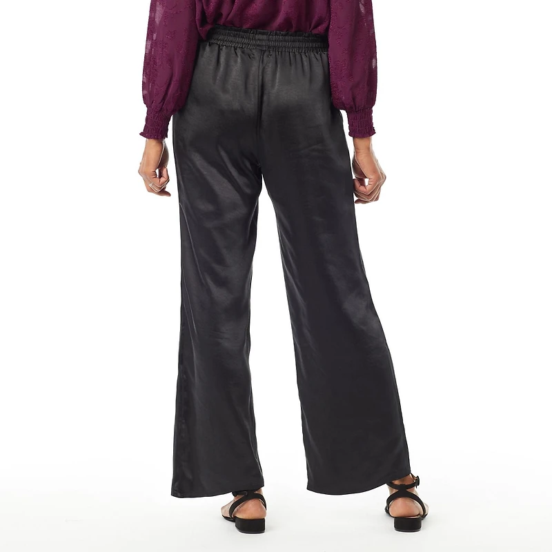 IVY Women's Satin Wide Leg Pant