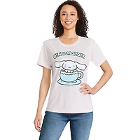 T-shirt à imprimé graphique Cinnamoroll pour femmes