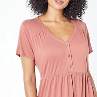 IVY Women's Short Sleeve Midi Dress