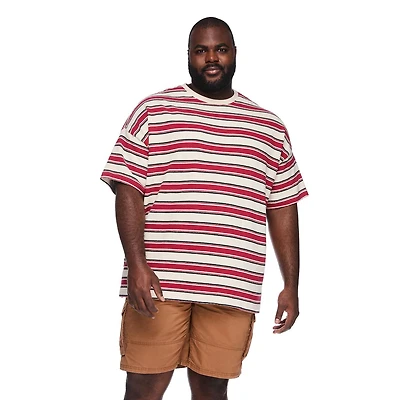 George Big Men's Striped Loose Fit T-Shirt