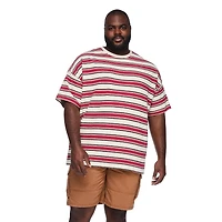 George Big Men's Striped Loose Fit T-Shirt