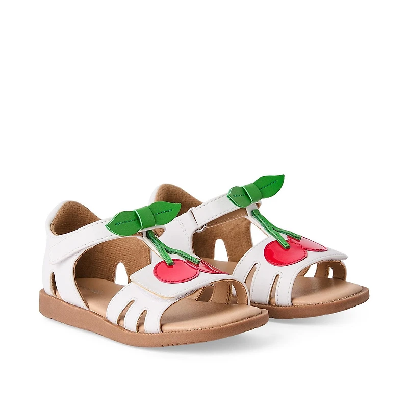 Sandales à motif de cerises George pour petites filles