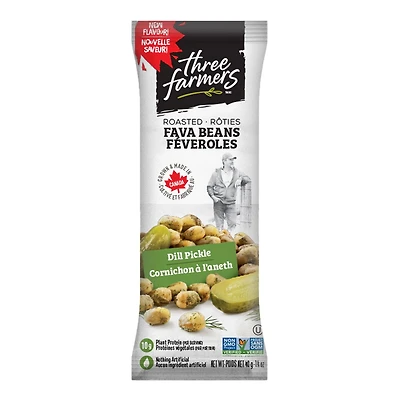 Three Farmers Roasted Fava Beans - Dill Pickle, 40g