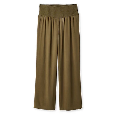 Pantalon à jambe large et taille smocks Paisley Sky Maternité