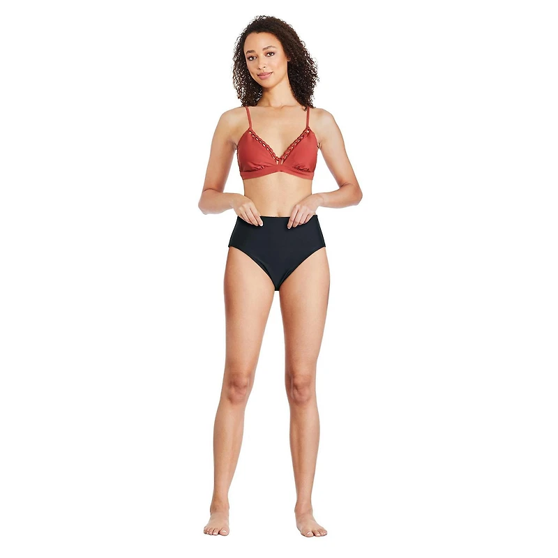 Haut de bikini bordé à point d’échelle George pour femmes