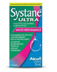 Gouttes oculaires lubrifiantes SYSTANE(MD) Ultra, gouttes oculaires haute performance pour la sécheresse oculaire 10 mL