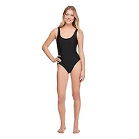 Maillot 1 pièce à encolure échancrée No Boundaries pour femmes