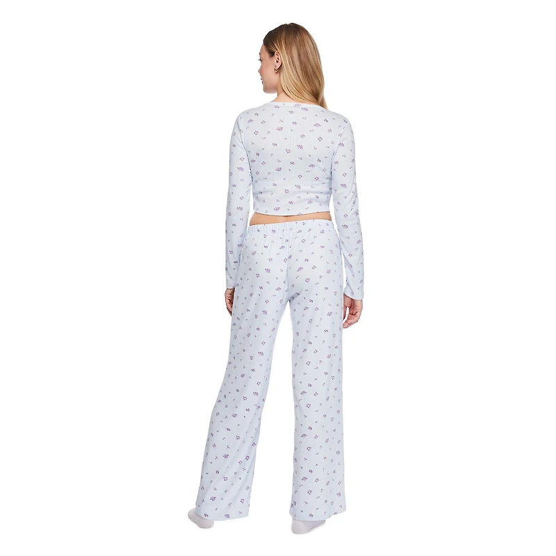 No Boundaries Women's Two Piece Pajama Set