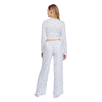 No Boundaries Women's Two Piece Pajama Set