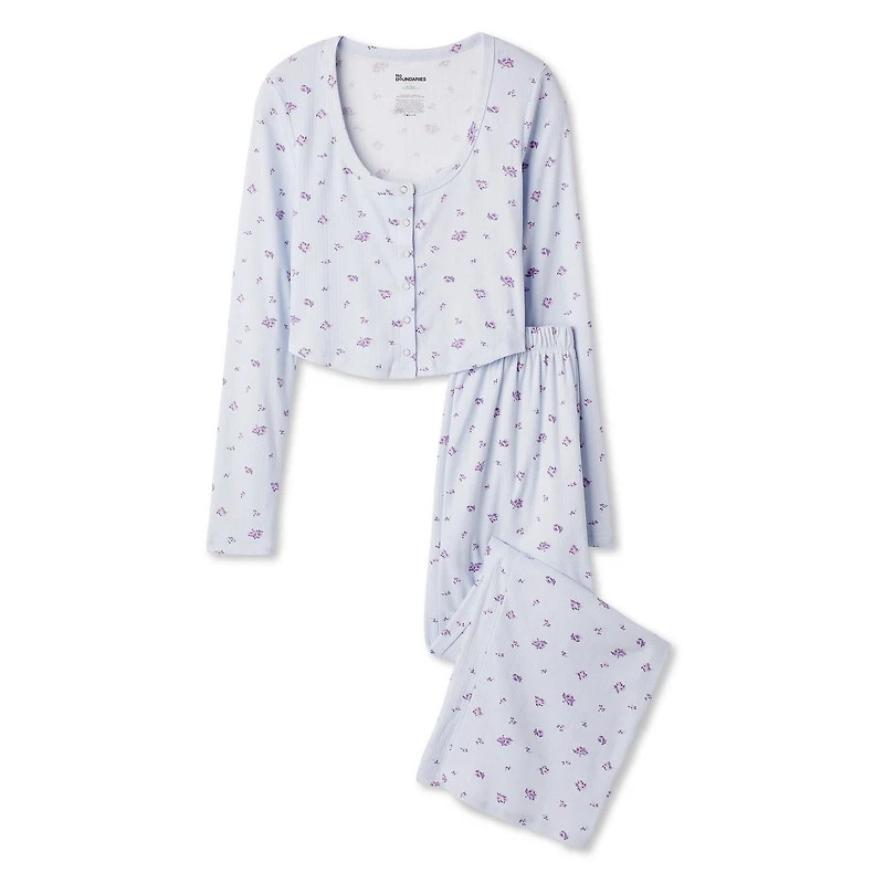 No Boundaries Women's Two Piece Pajama Set