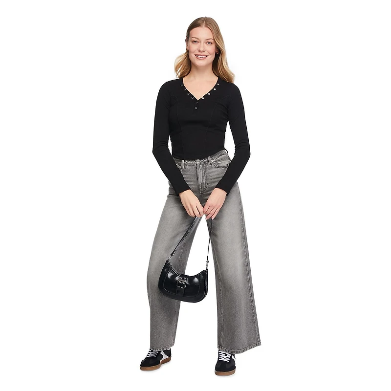 No Boundaries Women's Wide Leg Jean