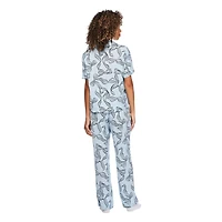 George Women's Two Piece Satin Pajama Set
