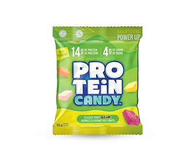 Protein Candy, acidulé classique aux fruits, bonbons moelleux protéinés
