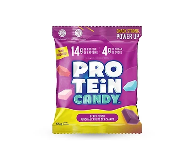 Protein Candy, punch aux fruits des champs,  bonbons moelleux protéinés 55g
