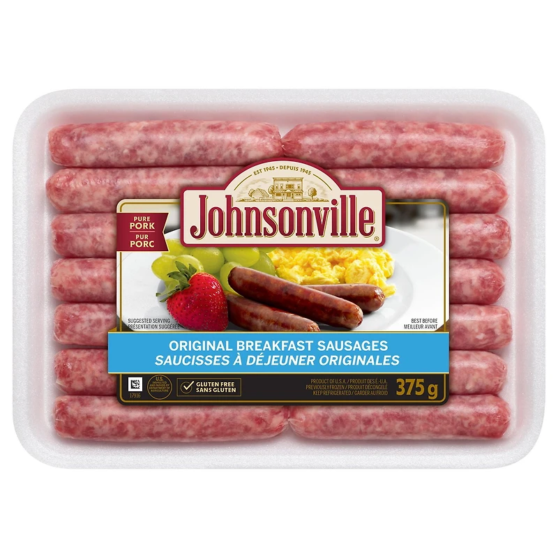 Saucisse à déjeuner originale Johnsonville JVL Sauc à déjeuner orig 375g