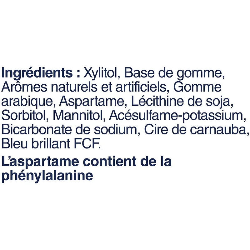 Gomme tendre Excel Menthe poivrée, sans sucre, bouteille, 40 morceaux