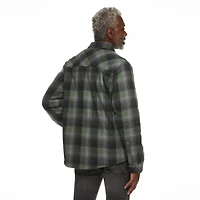 George Men's Sherpa-Lined Flannel Shirt Jacket
