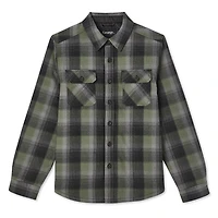 George Men's Sherpa-Lined Flannel Shirt Jacket