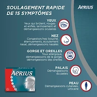 AERIUS Allergy Medicine, Fast Relief, 24-Hour, Non-Drowsy, 15 Symptoms