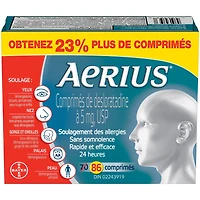 AERIUS Allergy Medicine, Fast Relief, 24-Hour, Non-Drowsy, 15 Symptoms
