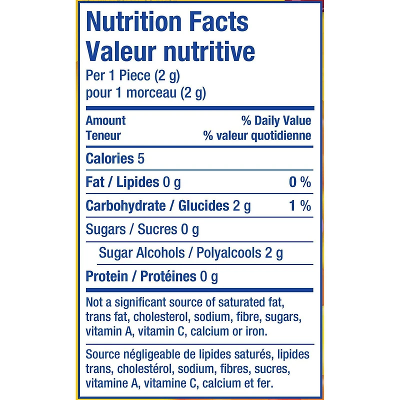 Gommes à mâcher sans sucre Juicy Fruit Mixies