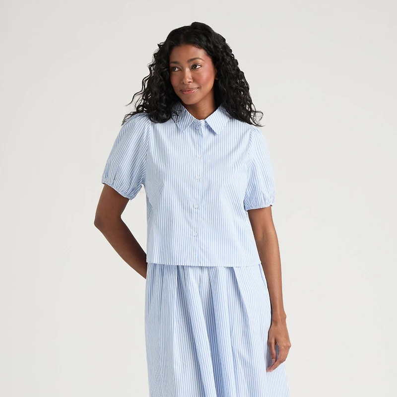 Mexx Mommy and Me Boxy Short Sleeve Button Through Shirt