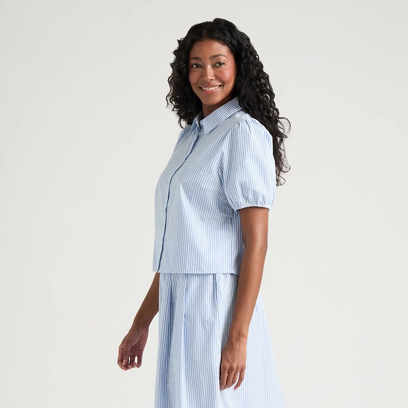 Mexx Mommy and Me Boxy Short Sleeve Button Through Shirt