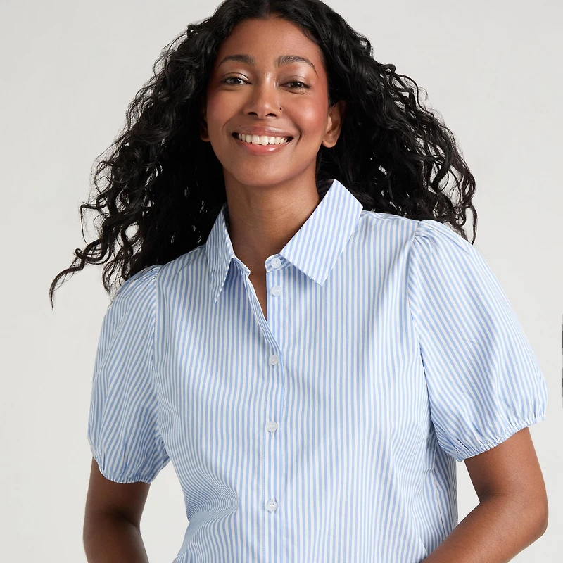 Chemise boutonnée à manches courtes et coupe carrée Mexx Maman Moi