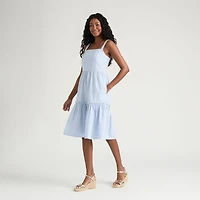 Mexx Mommy and Me Strap Tiered Dress with Shirred Back