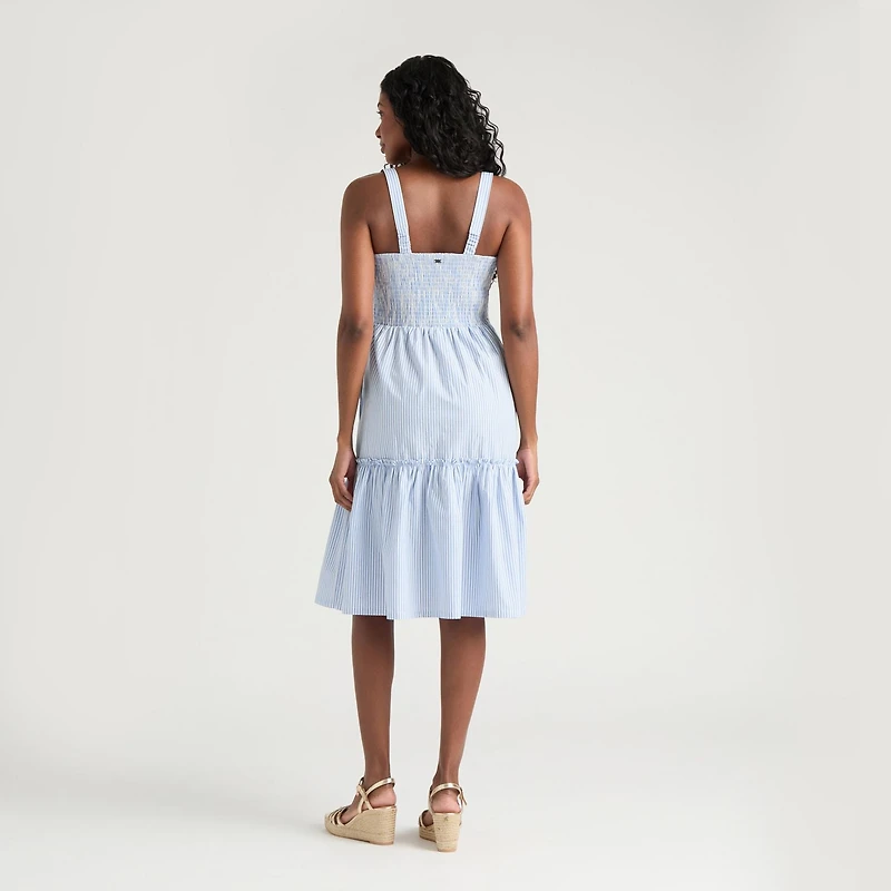 Mexx Mommy and Me Strap Tiered Dress with Shirred Back