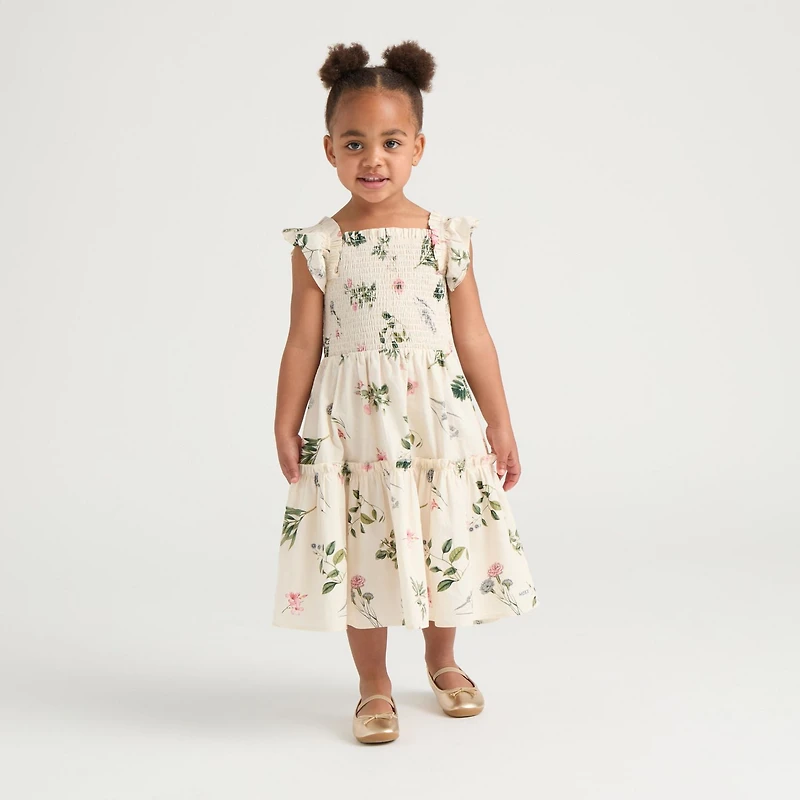 Mexx Mommy and Me Girls Smock Dress with Shoulder Strap