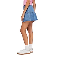 No Boundaries Women's Denim Ruffle Skirt