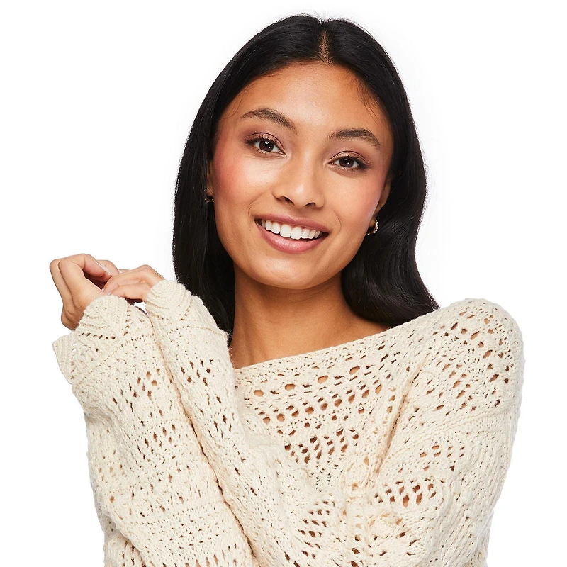 Chandail en crochet No Boundaries pour femmes