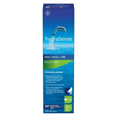 Vaporisateur nasal hydraSense Vapo douceur, Soins quotidiens du nez, eau de mer de source naturelle à 100 %, sans agent de conservation