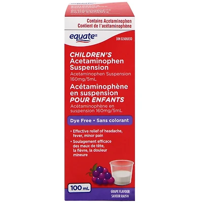 Acétaminophène en suspension pour enfants Equate