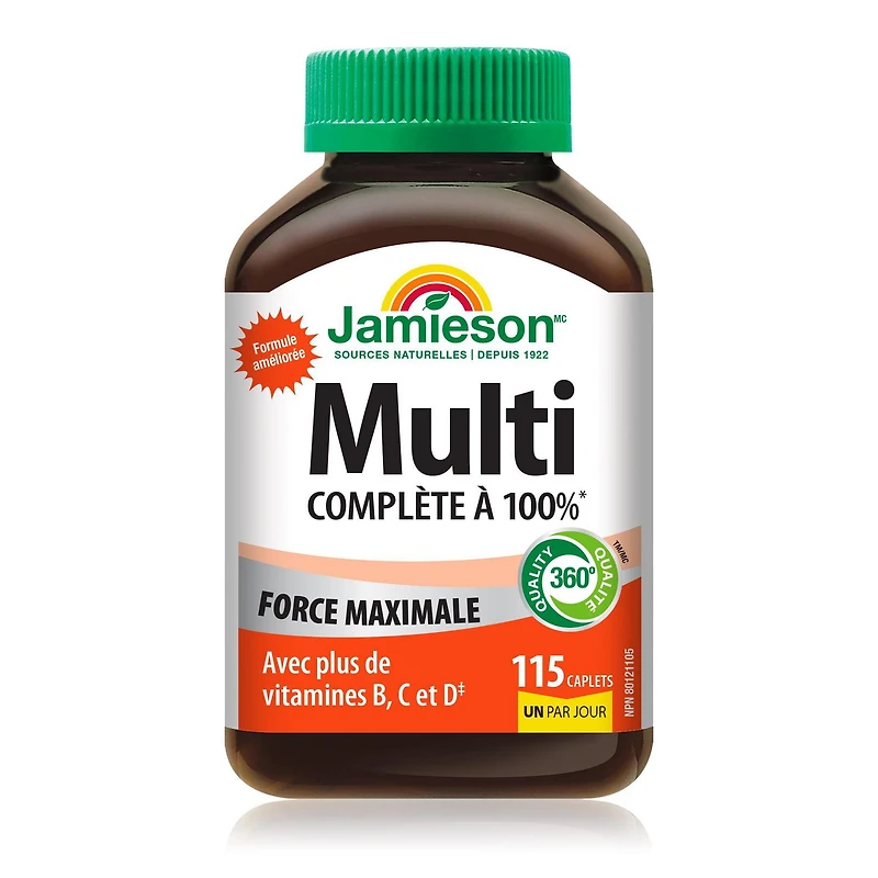 Jamieson Multivitamine complète à 100 % Max Force 115 caplets