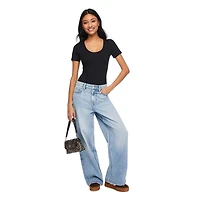No Boundaries Women's Scoop-Neck Bodysuit