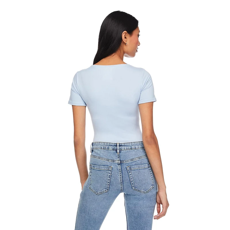 No Boundaries Women's Scoop-Neck Bodysuit