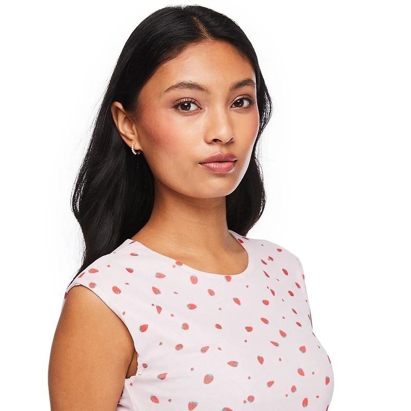 No Boundaries Women's Ruffle Mesh Dress