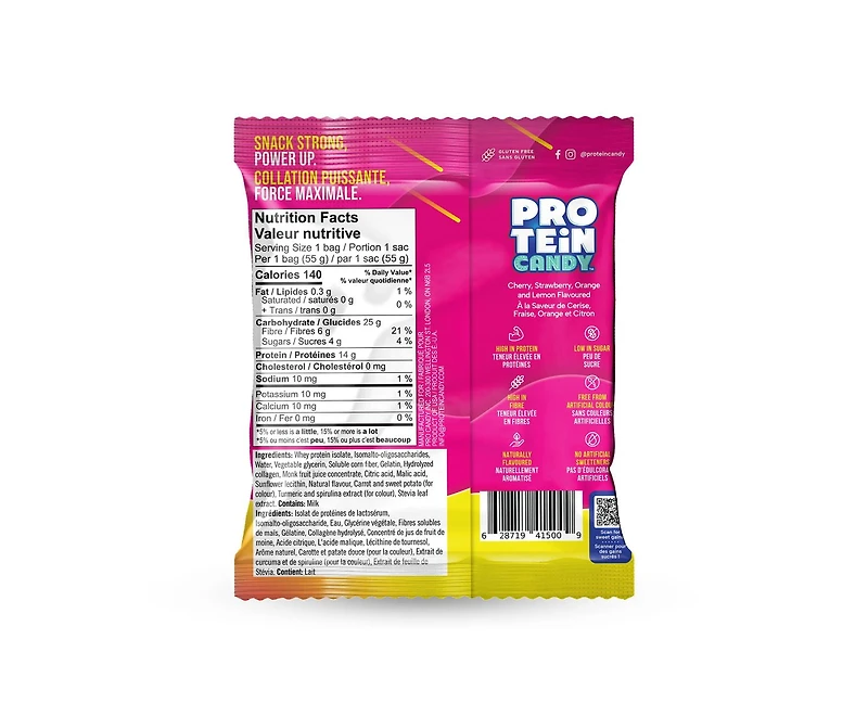 Protein Candy, Classic Fruit, Chewy Candy with Protein