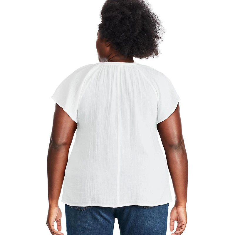 George Plus Women's Flutter Sleeve Top