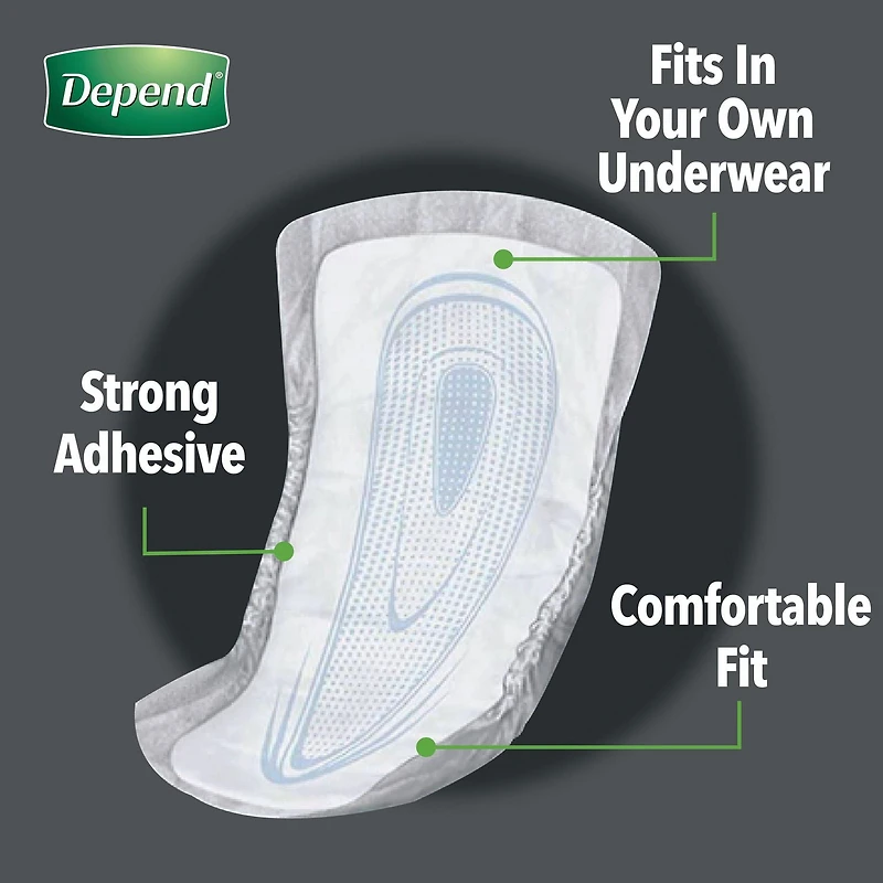 Protections contre l’incontinence Depend pour hommes, absorption maximale 52 Unités