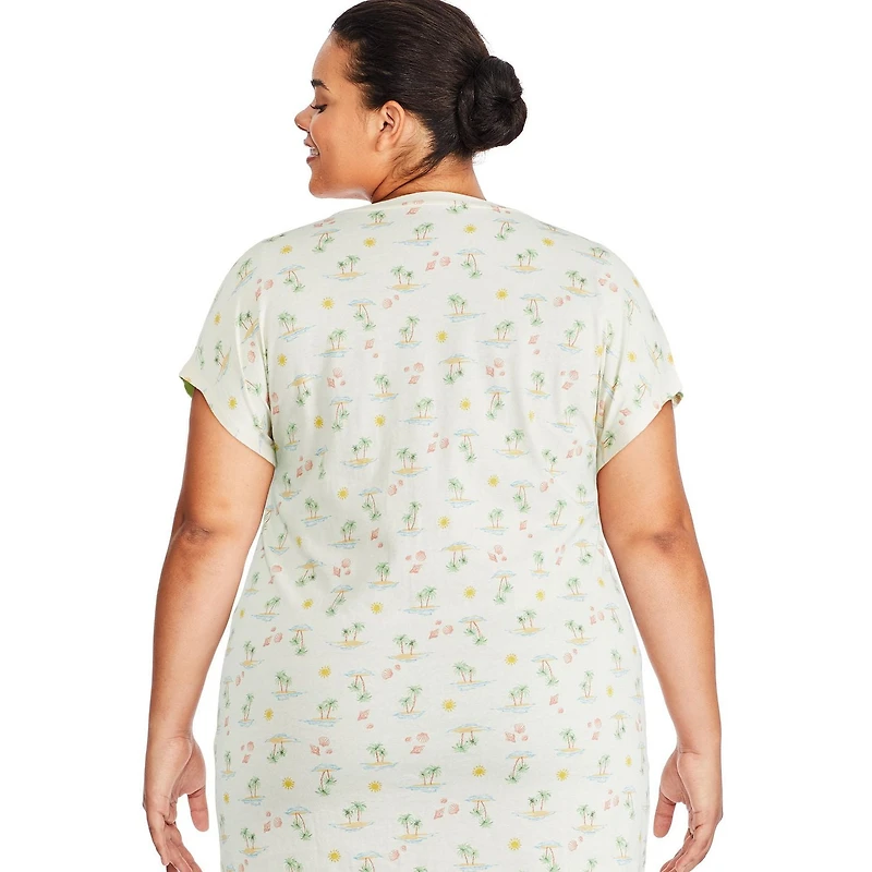 George Plus Women's V-Neckline Nightshirt, Sizes 1X-4X