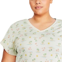 George Plus Women's V-Neckline Nightshirt, Sizes 1X-4X