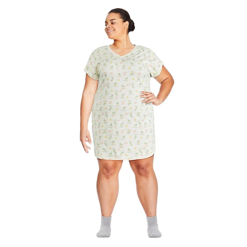 George Plus Women's V-Neckline Nightshirt, Sizes 1X-4X